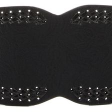 Betsey Johnson Wide Embossed Stretch Belt BLACK