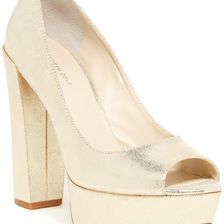 Kenneth Cole New York Clara Open Toe Platform Pump GOLD