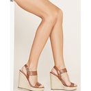 Incaltaminte Femei Forever21 Faux Leather Espadrille Wedges Chestnut