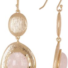 Cole Haan 12K Gold Large Stone Drop Earrings GOLDT