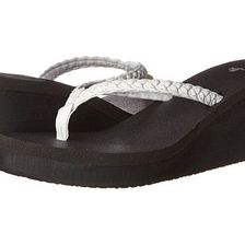 Incaltaminte Femei Sanuk Yoga Braided Wedge White