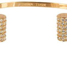 Trina Turk Bar Cuff Bracelet GOLD PL-LT WHITE