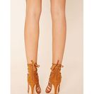 Incaltaminte Femei Forever21 Caged Faux Suede Heels Tan