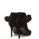 Incaltaminte Femei CheapChic Fluff Up Pom-pom Peep-toe Booties Black