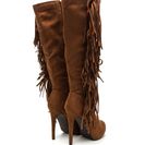 Incaltaminte Femei CheapChic Fringe Out Faux Suede Boots Tan