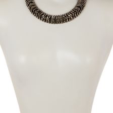 Free Press 3D Baguette Stone Collar Necklace HEM-HEMATITE