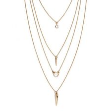 Bijuterii Femei Forever21 Layered Faux Gem Charm Necklace Goldmulti