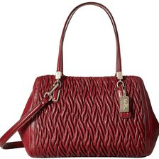 COACH Madison Gathered Twist Madeline East/West Satchel Brick Red