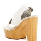 Incaltaminte Femei Michael Antonio Tracker Platform Heel Sandal White