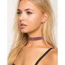 Bijuterii Femei CheapChic Pretty Punk Lurex Ribbon Choker Rose
