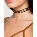 Bijuterii Femei CheapChic Leopard Print Choker Brown Prt