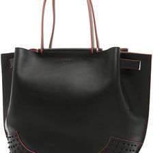 TOD'S Medium Wave Shopping Bag NERO