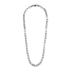 Vince Camuto 34" Oval Link Necklace Light Rhodium/Jet