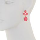 Bijuterii Femei Natasha Accessories Crystal Faceted Teardrop Dangle Earrings PINK
