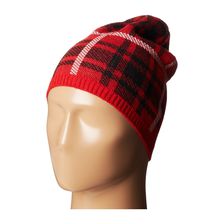 Betsey Johnson Clash of the Tartans Beanie Hat Red