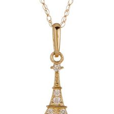 Bijuterii Femei Candela 10K Yellow Gold Eiffel Tower Pendant Necklace No Color