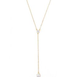 Bijuterii Femei Forever21 Cubic Zirconia Drop Necklace Goldclear