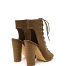Incaltaminte Femei CheapChic Chic Outlook Lace-up Chunky Heels Olive