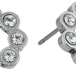 Marc Jacobs Sparkle Crystal Dot Studs Earrings Crystal/Antique Silver