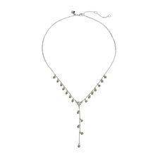 Rebecca Minkoff Crystal Dainty Stone Y Necklace Rhodium/Crystal