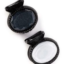 Accesorii Femei Natasha Accessories Round Jeweled Jaw Clip - Pack of 2 BLK-WHT