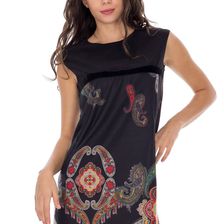 Rochie neagra cu imprimeu, Roh