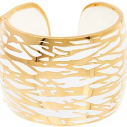 Diane von Furstenberg Twig Cuff Bracelet WHITE