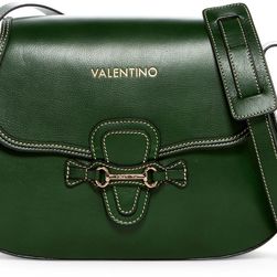 Valentino By Mario Valentino Lucy Leather Saddle Bag ANTIC GREEN