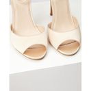 Incaltaminte Femei Forever21 Satin Ankle-Strap Sandals Champagne