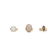 Bijuterii Femei Forever21 Iridescent Faux Stone Ring Set Goldmulti