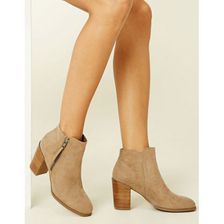 Incaltaminte Femei Forever21 Faux Suede Ankle Booties Taupe