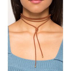 Bijuterii Femei CheapChic Emma Layered Suede Wrap Choker Camel