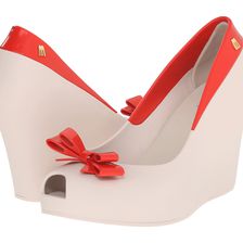 Melissa Shoes Queen Wedge Beige Red