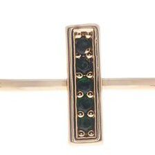 14th & Union Bar Bezel Stack Ring - Set of 3 GREEN-CLEAR-GOLD