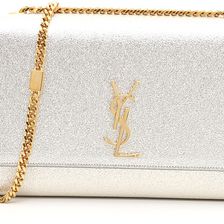 Saint Laurent Large Kate Monogram Bag PLATINO