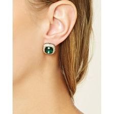 Bijuterii Femei Forever21 Faux Gem Studs Emerald