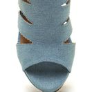 Incaltaminte Femei CheapChic Day Glow Denim Cut-out Wedges Blue