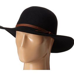 Accesorii Femei San Diego Hat Company WFH7958 Floppy Round Crown and Leather Band Black