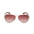 Accesorii Femei GUESS Chain-Link Aviator Sunglasses gold