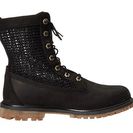 Incaltaminte Femei Timberland Timberland Authentics Open Weave 6quot Boot Black Nubuck with Black Weave