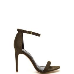 Incaltaminte Femei CheapChic Keyhole To My Heart Faux Suede Heels Olive