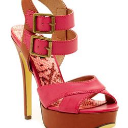 Incaltaminte Femei Michael Antonio Tira Belt Buckle Heel Fuchsia