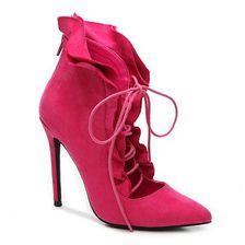 Incaltaminte Femei Privileged Nyes Bootie Pink Faux Suede