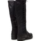 Incaltaminte Femei CheapChic Laced The Test Faux Leather Boots Black