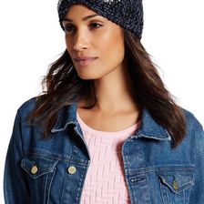 Accesorii Femei David Young Embellished Knit Head Wrap BLACK