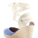 Incaltaminte Femei Soludos Wedge Lace-Up Espadrille Sandal Women MARINA- BLUE CANVAS