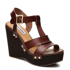 Incaltaminte Femei Steve Madden Wynn Wedge Sandal Cognac