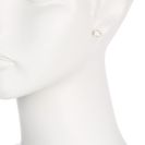 Bijuterii Femei Savvy Cie 14K Gold Plated Sterling Silver Princess Cut White Quartz Stud Earrings yellow
