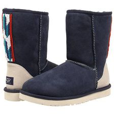 Incaltaminte Femei UGG Classic Short Serape Beads Navy Twinface