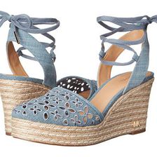 Incaltaminte Femei Michael Kors Darci Closed Toe Wedge Washed Denim